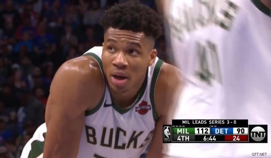 字母哥站上罚球线 雄鹿球迷大喊MVP 许多活塞球迷已离场