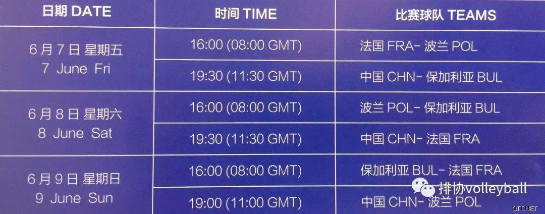 2019世界男排联赛·北仑站 队伍介绍及赛程安排