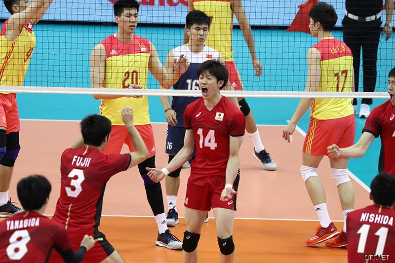 2018年中日男排对抗赛(天津武清)中国男排3-2险胜日本