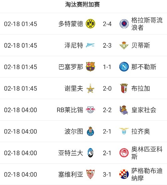 官方：欧联杯16强赛抽签将在北京时间2月25日星期五19点进行