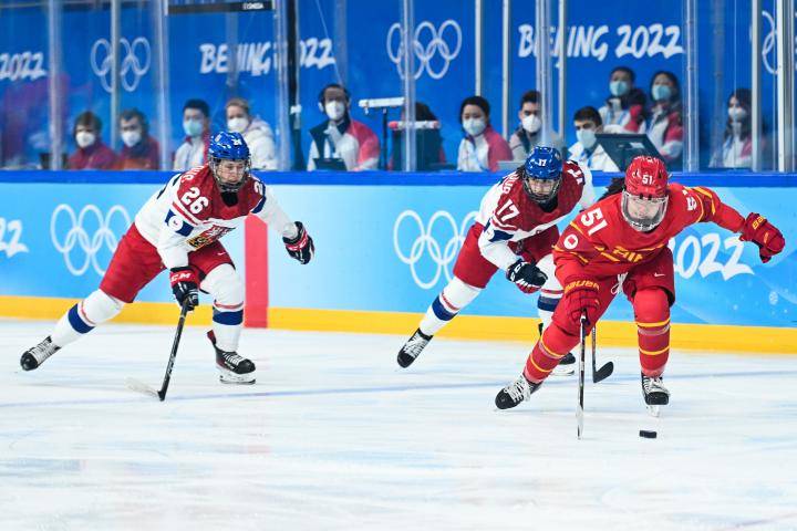 北京冬奥会女子冰球B组小组赛：中国1-3负于捷克