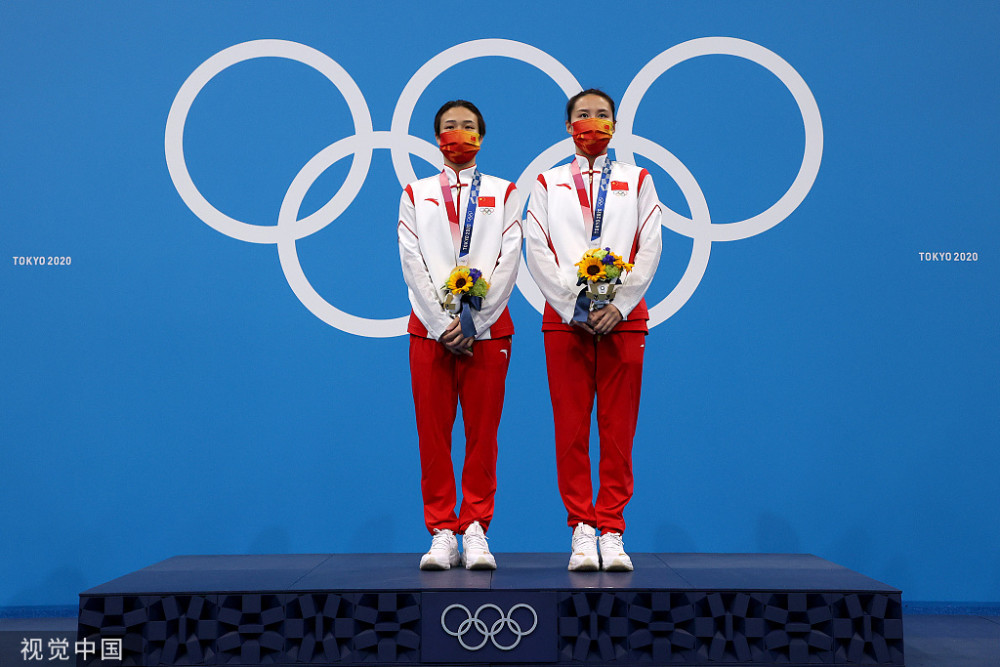 第四金！施廷懋/王涵夺得东京奥运会跳水女子双人3米板冠军