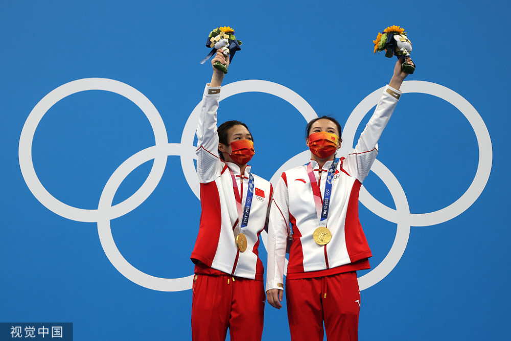 第四金！施廷懋/王涵夺得东京奥运会跳水女子双人3米板冠军