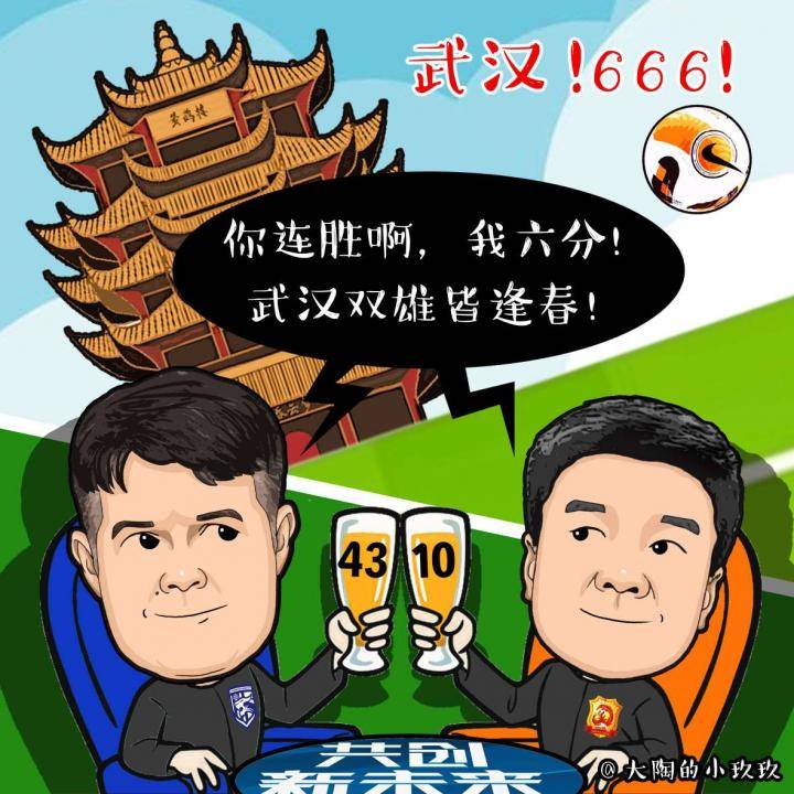 大陶画足球丨武汉双雄占据中超积分榜前两位北京时间...