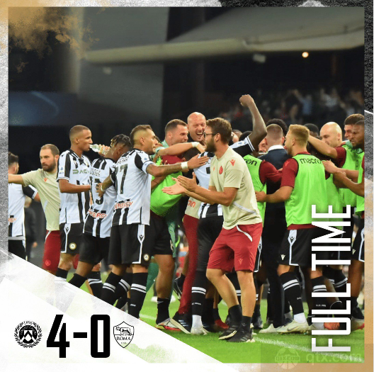 乌迪内斯4-0罗马