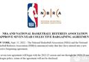 与NBA裁判协会签署新协议，双方将继续合作7年。