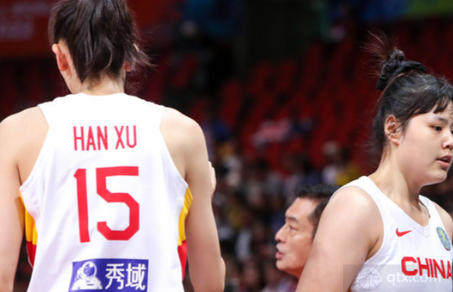 中国女篮队员韩旭李月汝