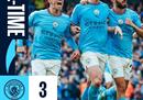 英超:曼城3-1布莱顿哈兰德梅开二度布朗世界波。