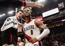 最新NBA战报，热火119-98，开拓者，热火的首发五人得分双利拉德受伤。