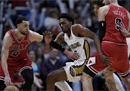 NBA常规赛公牛VS鹈鹕视频回放英格拉姆在最后一节接管了比赛。