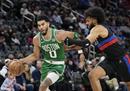 NBA凯尔特人117-108活塞塔图姆常规赛43分10篮板博洋28分。