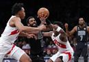 今日最新NBA战况篮网112-98猛龙篮网的首发五人拿下双欧文29分3助攻。