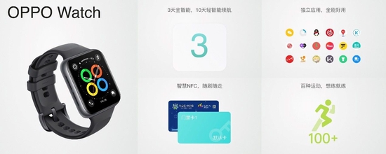 OPPO Watch SE深灰版提供深云灰和墨棕两款配色，标配独立eSIM