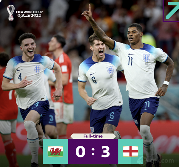世界杯：英格兰3-0威尔士