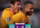 半场世界杯报道:荷兰2-0领先美国德佩盲射一球。