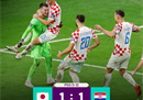 世界杯战报:日本点球大战2-4克罗地亚常规时间前田大然佩里西奇进球。
