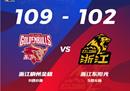 CBA常规赛最新战报浙江男篮109-102广厦男篮吴倩31 7 6孙铭徽27 10困难救星