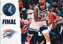 今天最新的NBA比赛是森林狼112-110，雷霆里德28分，里弗斯20分，爱德华兹19分。