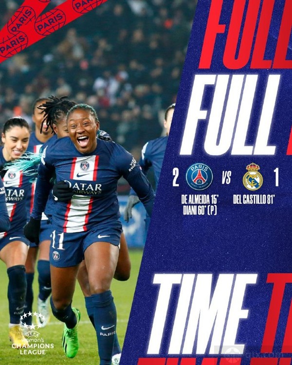 巴黎女足2-1皇马女足