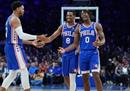 今日nba最新战况:76人104-101猛龙恩比德28分11篮板，西亚卡姆38分15篮板。