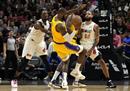nba今日最新情况，热火112-98，湖人巴特勒27分，詹姆斯27分9篮板。