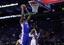 最新nba形势76人147-116活塞恩比德复出，砍下36分11板。哈登16分12板15助攻。
