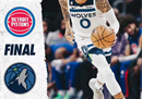今日NBA最新情况活塞135-118森林狼湾31分，博洋27分。