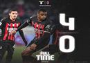 AC米兰0-4击败拉齐奥，5战不败，落后领头羊12分。