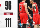 NBA今日最新情况:黄蜂111-96公牛德马尔德罗赞空中砍下28分。