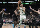 最新NBA比赛:凯尔特人139-96篮网塔图姆31分9篮板布朗26分。