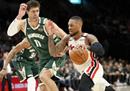 nba今日最新情况:雄鹿127-108开拓者信哥24分13篮板8助攻洛佩兹27分9篮板。