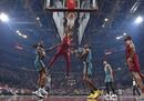 NBA常规赛，骑士113-85活塞阿伦20分14篮板，米切尔-加兰缺阵。