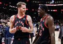 NBA今天报道猛龙95-91活塞西亚卡姆29分8篮板，巴格21 18。