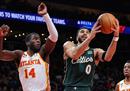 NBA今天报道凯尔特人134-125老鹰塔图姆34分15篮板布朗24分5篮板。