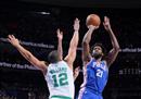 nba今天的最新情况是76人103-101凯尔特人恩比德52分13篮板哈登20分0助攻。