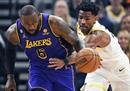 NBA今日战报湖人135-133爵士詹姆斯37分5篮板6助攻戴维斯21分14篮板。