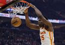 NBA常规赛老鹰121-113活塞 杰伦约翰逊狂砍28分14篮板11助攻弗林空砍50分