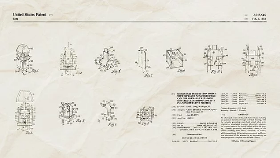 1973年CHERRY机械键盘专利展示