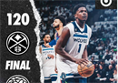 NBA掘金120-111森林狼波特25分约基奇20分11篮板12助攻最新战报。