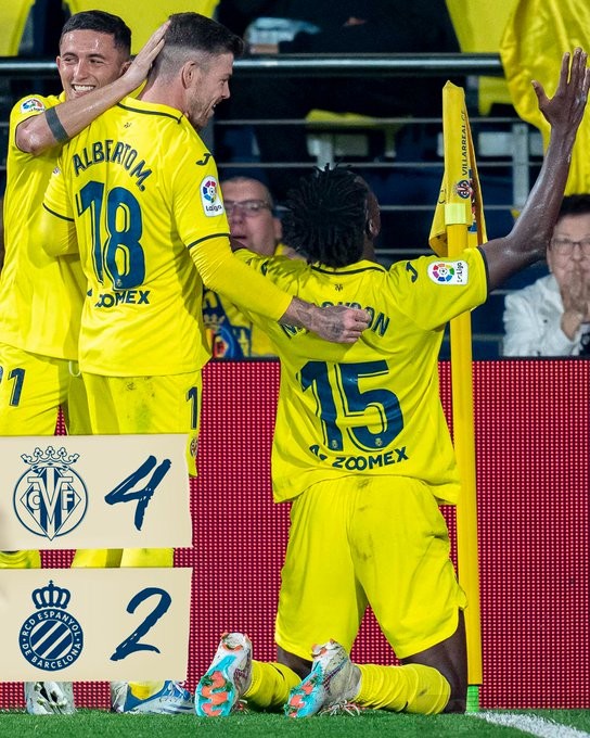 比利亚雷亚尔4-2西班牙人
