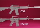 细节区别 CS2、CSGO主力枪械模型对比