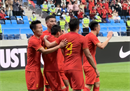 友谊赛:国足2-0巴勒斯坦高准伊助攻武磊打进国足首球。