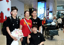 中国女篮抵达广州回国后会短暂休息。