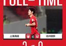 中超上港队沧州雄狮吕文君3-0首开纪录，多次攻破武磊球门。