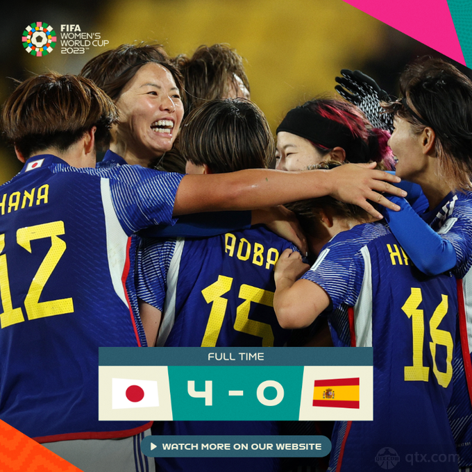 日本女足小组赛三战全胜
