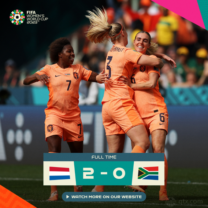 荷兰女足2-0南非女足