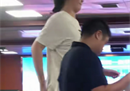 16岁的女篮选手张子玉，身高2.28米，充满压力。