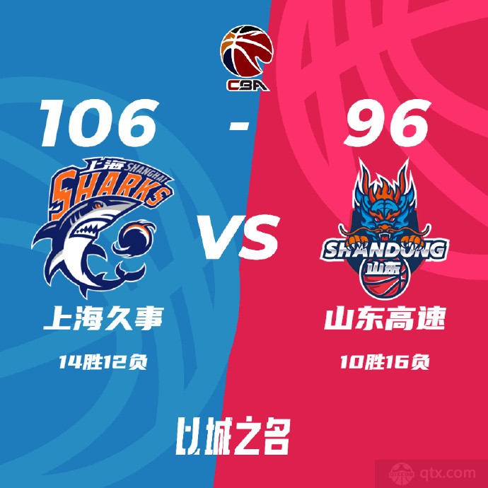 上海男篮106-96山东男篮