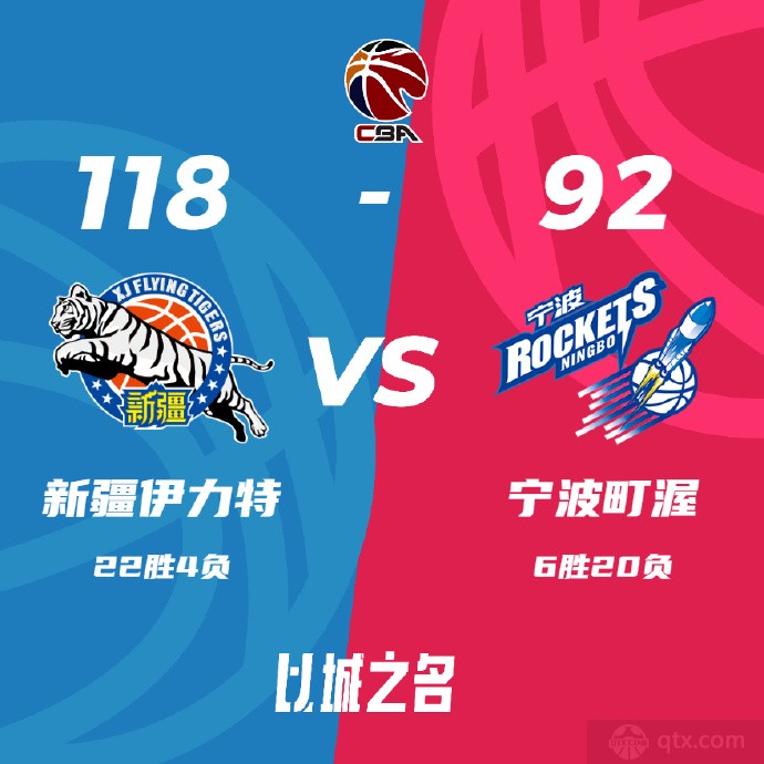 新疆男篮118-92宁波男篮