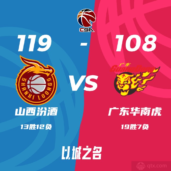 山西男篮119-108广东男篮